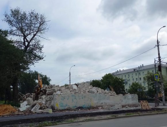 На проспекте Мира в Липецке снесли дом