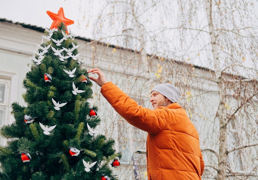 В новогодней столице Липецкой области начали устанавливать аллею из 20 ёлок
