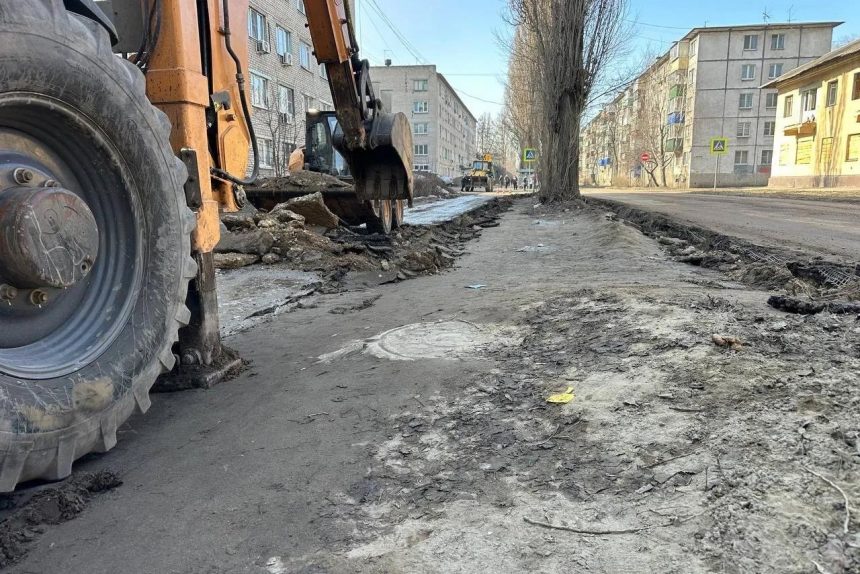 Улицу Жуковского на ЛТЗ ремонтируют по нацпроекту