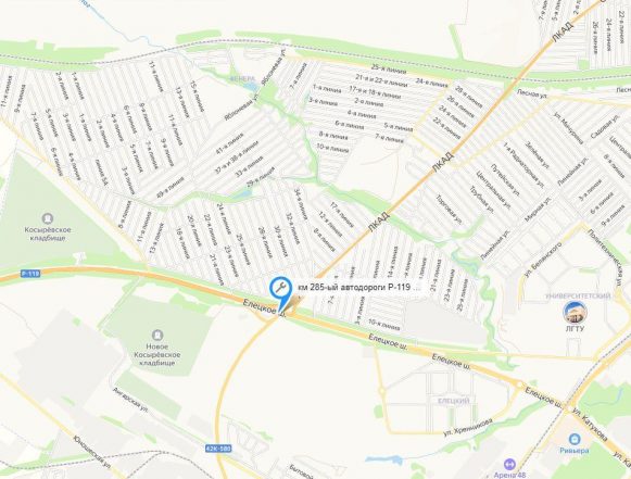 На пересечении Елецкого шоссе с обходом Липецка ограничат движение с 21 апреля