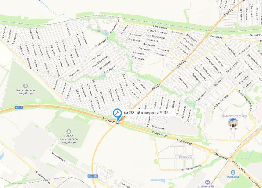 На пересечении Елецкого шоссе с обходом Липецка ограничат движение с 21 апреля