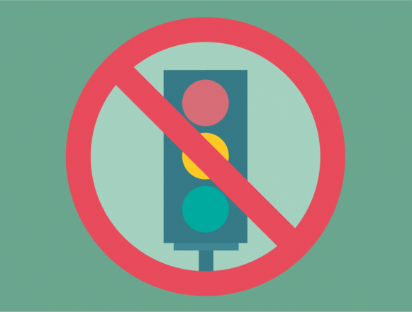 В районе Петровского рынка в Липцеке отключился светофор