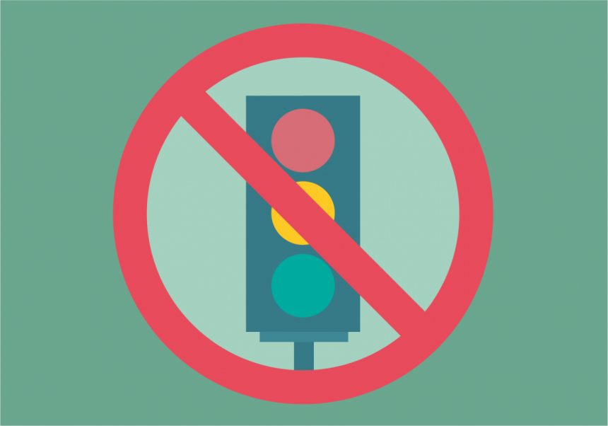 В районе Петровского рынка в Липцеке отключился светофор