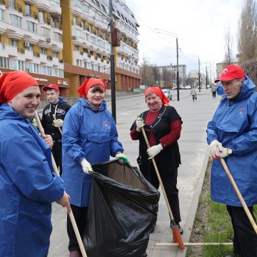 В традиционных субботниках в Липецке участвовали все от мала до велика