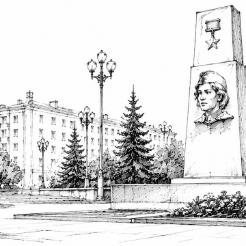 рисунок площадь константиновой липецк Прогулка по Липецку глазами поэтов и писателей