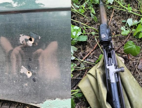 Хулиган расстрелял машину с детьми в Липецке