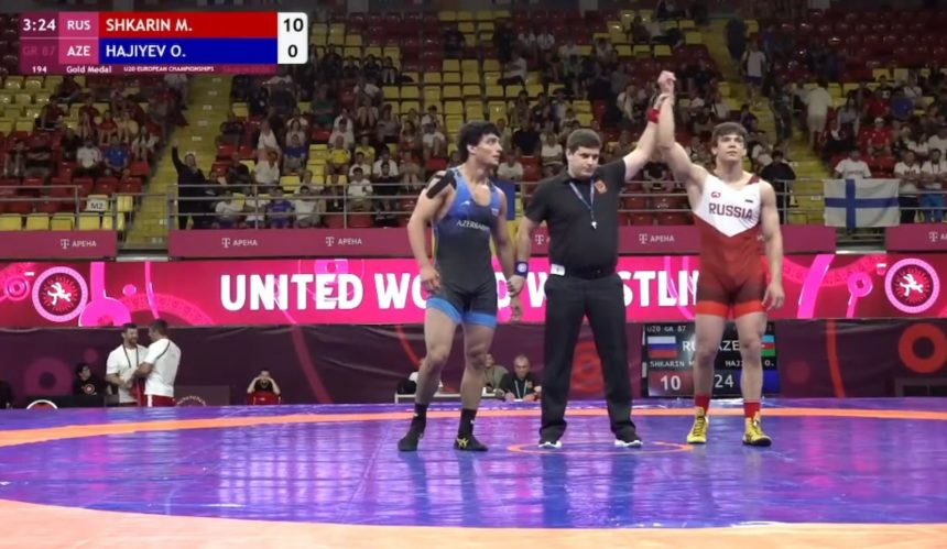 шкарин чемпион европы 10:0 в финальной схватке: липчанин Михаил Шкарин взял золото первенства Европы по греко-римской борьбе