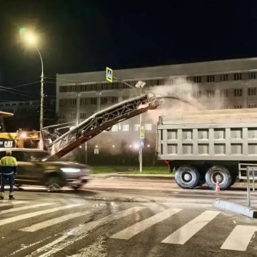 С ночи в Липецке начали ремонтировать улицу Карла Маркса