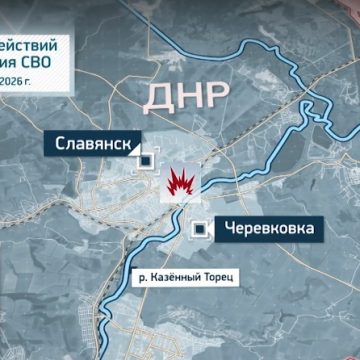 Российская авиация нанесла бомбовый удар по автомобильному мосту в Славянске