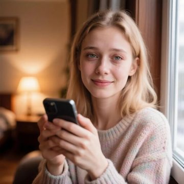 девушка плачет с телефоном в руках Родные украинских военных записывают видео с благодарностью российским бойцам