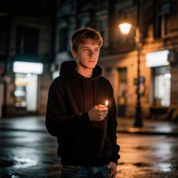 подросток с зажигалкой улица ночь ии Подросток в Липецке поджёг служебный автомобиль у одного из отделов полиции