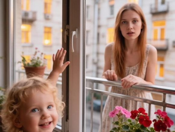 ребёнок закрыл маму на балконе ии На улице Баумана в Липецке 2-летний малыш закрыл маму на балконе