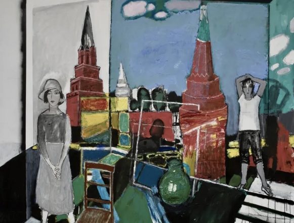 Любавин Анатолий - Брат и сестра. 2023, холст, масло, 160х200 В Липецк привезли выставку с картинами о России 90 художников